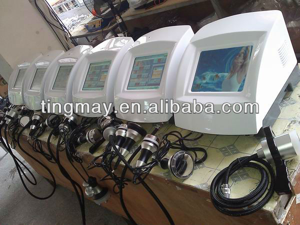 Ultrasonic cavitation liposuction vacuum rf fat reduction machine