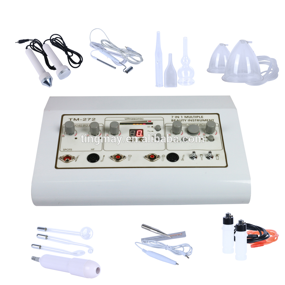 Multifunction High frequency ultrasonic galvanic facial machine with 7 functions for beauty salon and spa use
