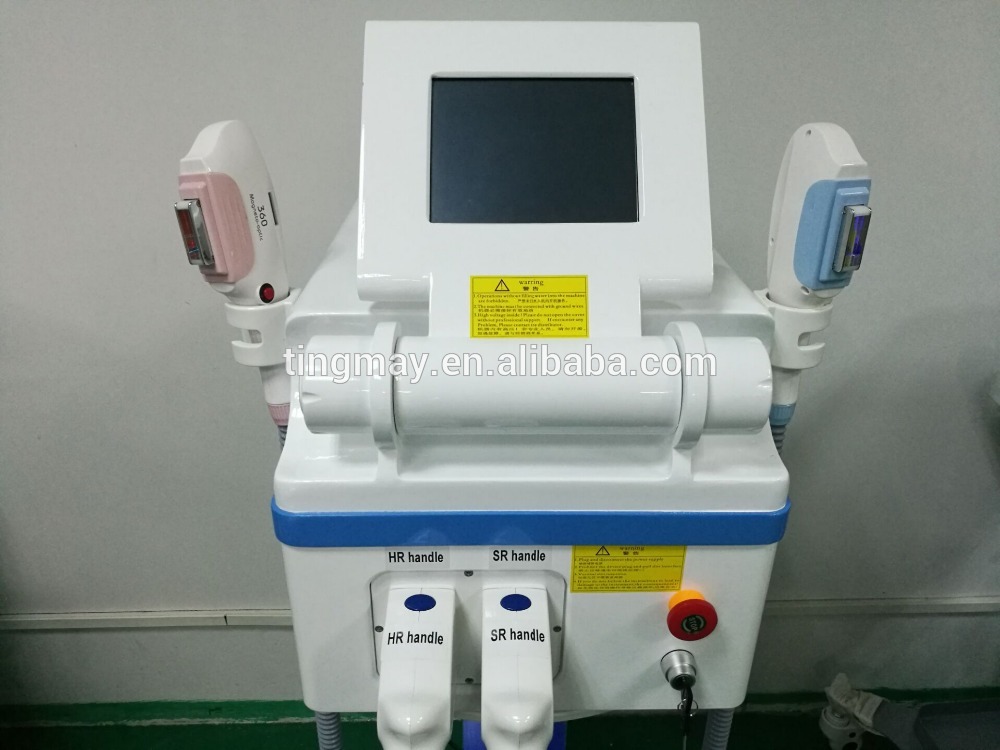 CE Approved 2 Handles Portable Elight IPL SHR Laser Hair Removal Machine