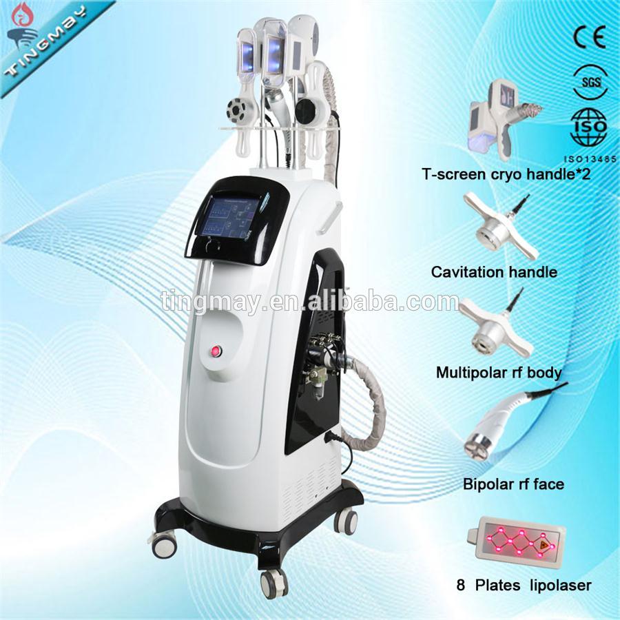 6 in 1 multi function slimming machine with lipo laser + massage RF +40K cavitation +cryolipolysis