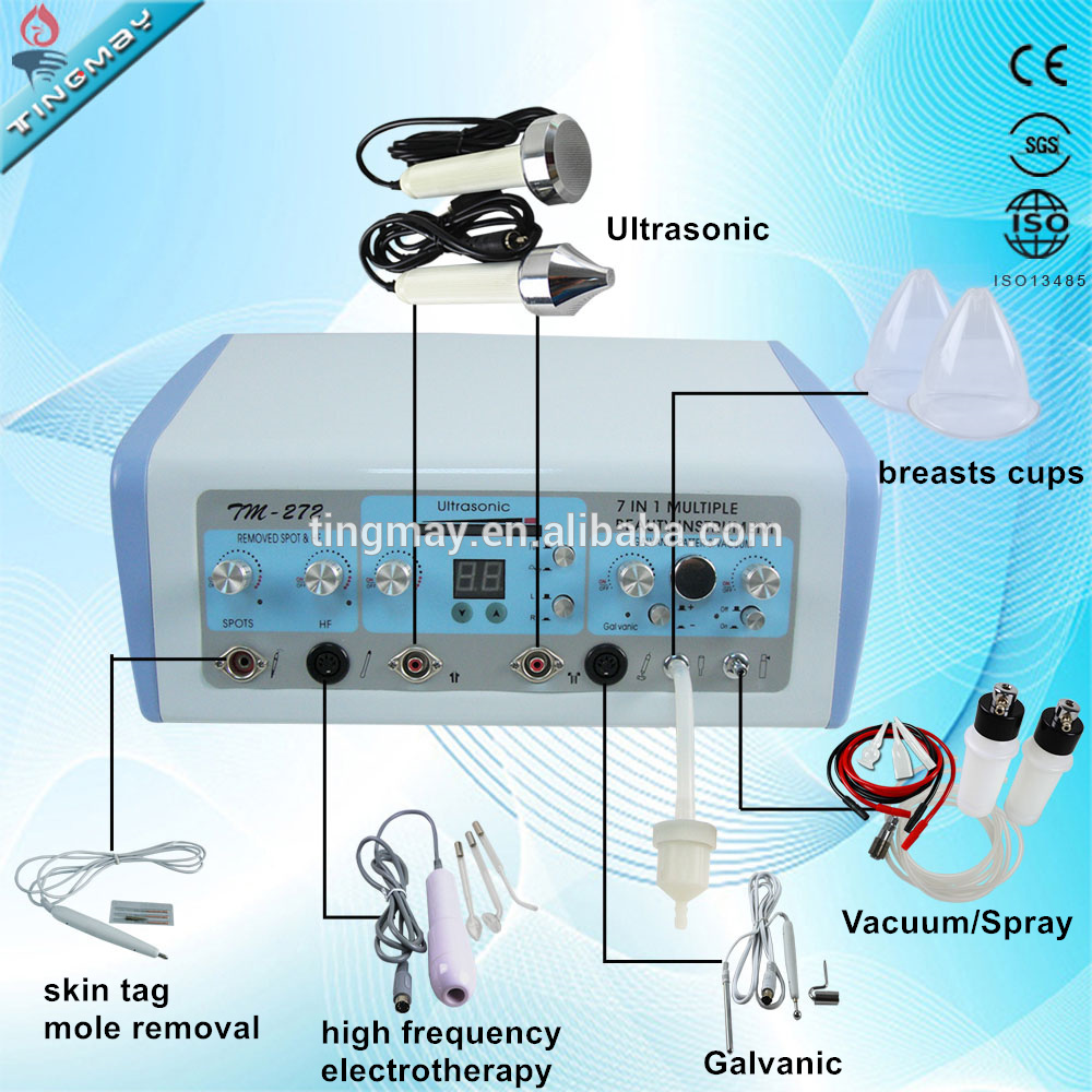 7 In 1 Multifunction High frequency ultrasonic galvanic facial machine with 7 functions for beauty salon and spa useTM-272