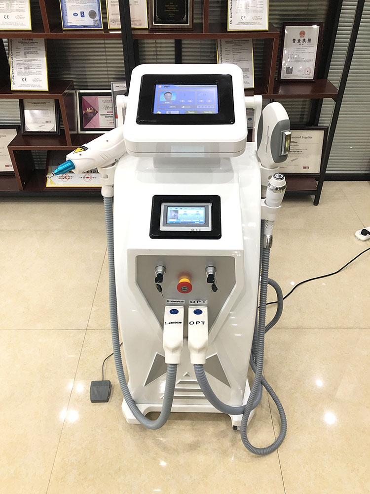 3 in 1Multifunction Beauty Machine Opt Shr Elight Ipl Rf Nd Yag Laser For Tattoo Removal Hair Removal
