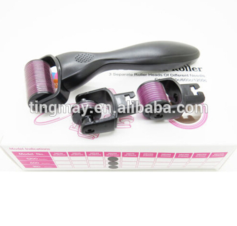 ISO / CE Approval replaceable roller used for body / face / eye skin derma roller 3 IN 1