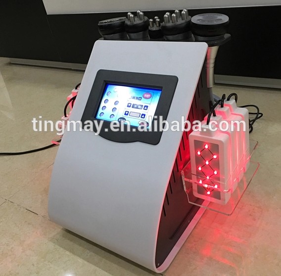 Vacuum cavitation system RF lipo laser skin tighten weight loss machine