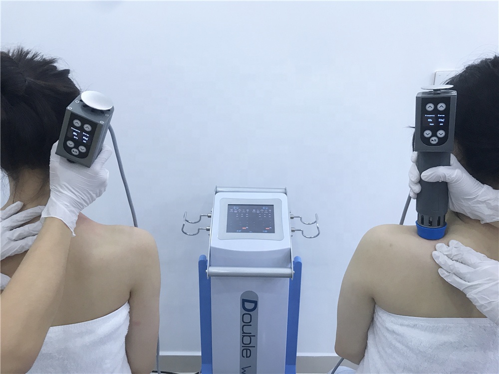 Double Handle Work Together Electromagnetic show wave therapy equipment