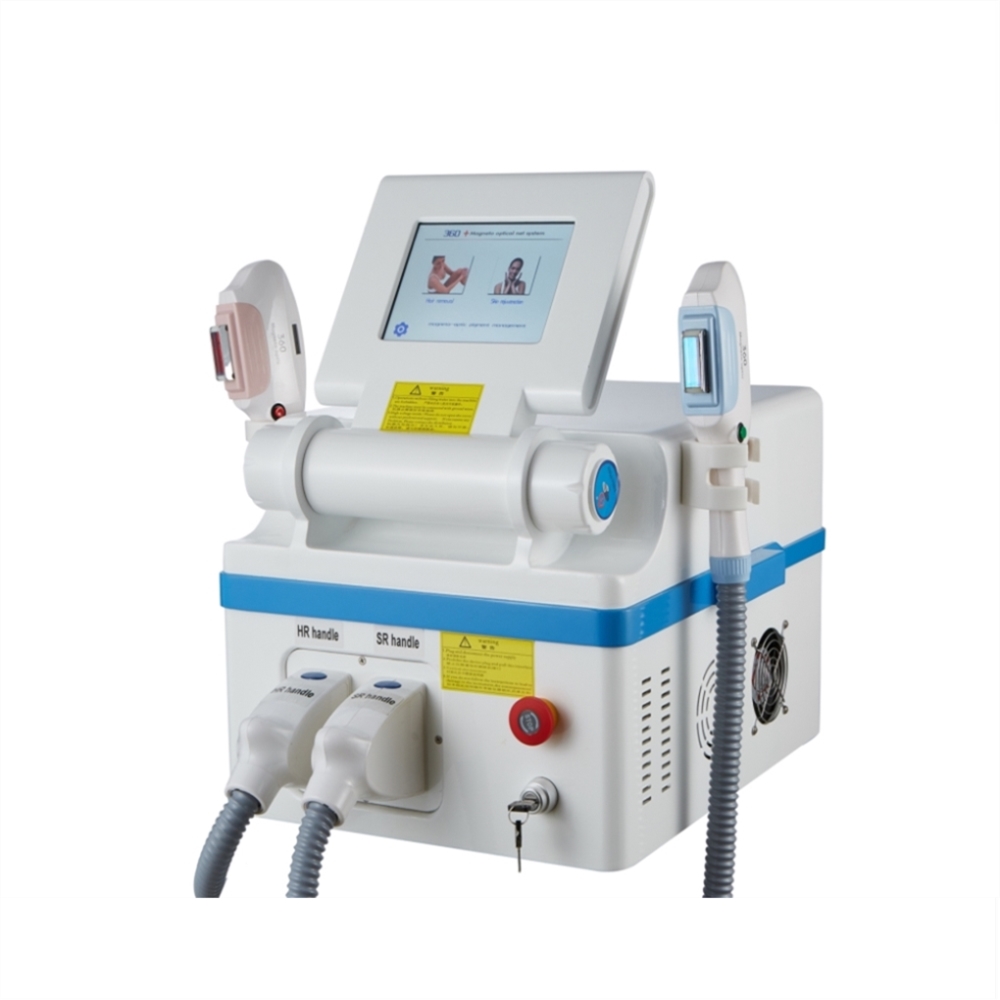 two handpieces 360 OPT permanent hair removal machine