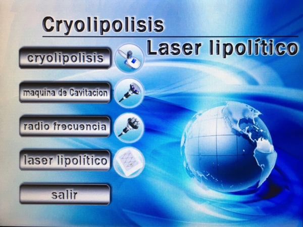 4 functions cavitation rf lipo laser cryolipolysis machine