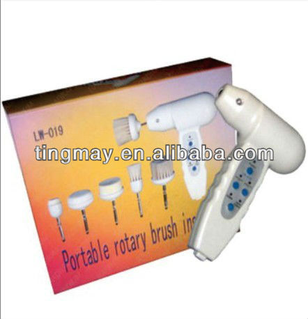 mini home use beauty instrument face care rotary brush skin cleaning machine