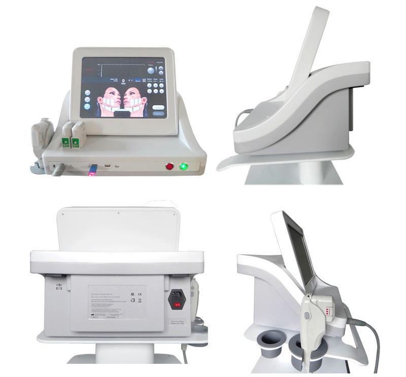professional portable HIFU High Intensity Focused Ultrasound HIFU with 3 tips for wrinkle removal and face lift